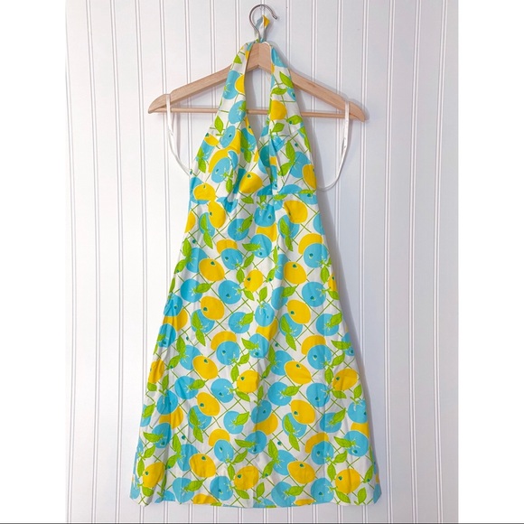 COPY - Lilly Pulitzer Lemon Print Halter Mini Dress - Picture 2 of 8